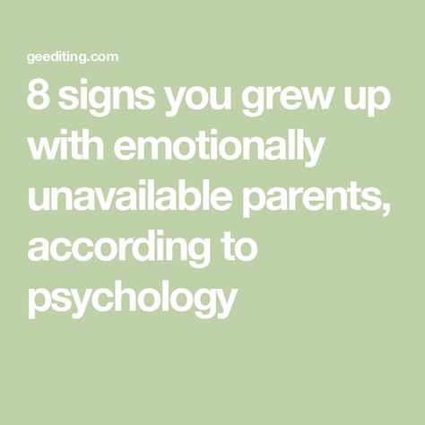 8 signs you grew up with emotionally unavailable parents, according to psychology Signs Of Emotional Unavailability, Emotional Unavailable Parents, Emotionally Unavailable Father, Emotionally Unavailable Dad, Emotionally Unavailable Parents, Dysfunctional Parents, Emotional Unavailability, Attention Seeking Behavior, Emotional Detachment