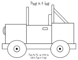 sheep in a jeep.  jeep outline.  craftivity! Jeep Template, Sheep In A Jeep, Peaceful Preschool, Preschool Slp, Book Themed Activities, Teaching Vowels, Teaching Board, February Classroom, Literature Activities