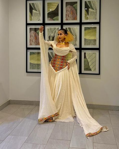 Rahel Gebremedhn teklegiorgis on Instagram: "About last night 🦅🐝 @rahela_clothing_ . @ghet_makeup_and_hair ty abiye" Habesha Libs For Men, Ethiopia Clothing, Habesha Wedding Dress, Ethiopian Clothes, Habesha Clothes, Ethiopian Dresses, Habesha Wedding, Cultural Clothes, Eritrean Dress