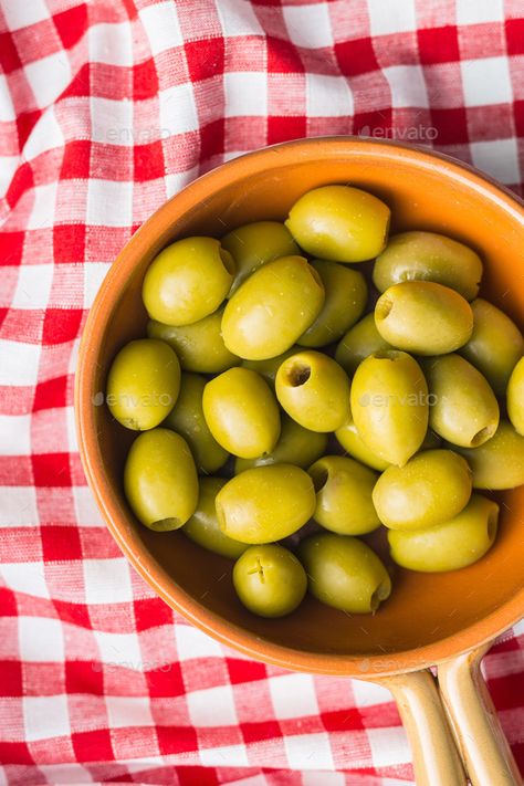 Pickled green olives. by jirkaejc. Pickled green olives in bowl. Top view.#olives, #green, #Pickled, #jirkaejc Olives Photography, Jar Of Pickles, Pickled Olives, Photos Logo, Photos Background, Pickle Jars, Green Olives, Top View, Food Photo