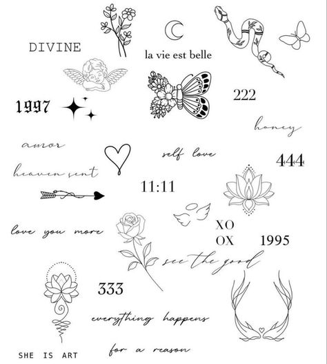 1x1 Inch Tattoo Ideas, Girly Sticker Tattoos, Til The End Of Time Tattoo, Unique Random Tattoos, March 17 Tattoo, Small Tattoo Ideas Patchwork, Small Meaningful Hand Tattoos, Fun Dainty Tattoos, Rule Number 5 Tattoo