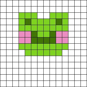 Hama Beads Small Patterns, Tiny Pearler Bead Patterns, Small Perler Bead Patterns Minis, Frog Perler Bead Pattern, Perler Bead Patterns Easy, Small Pixel Art Ideas, Melt Beads Patterns, Pony Bead Projects, Kandi Cuffs