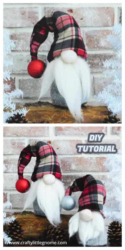 5 DIY Fabric Christmas Gnome Free Sewing Patterns & Tutorials | Fabric Art DIY Fabric Art Diy, Gnome Tutorial, Gnomes Diy, Free Sewing Patterns, Quilted Christmas Ornaments, Tutorials Diy, Diy Gnomes, Gnome Patterns, Christmas Ornament Pattern