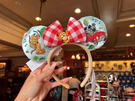 Beauty And The Beast Ears, Disney World Ears, Runaway Railway, Disney Ears Headband, Mickey Mouse Pins, Minnie Ears Headband, Gingham Fabric, Disney Ears, Disney Stuff