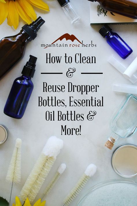 Upcycle Bottles, Window Cleaning Tips, Reuse Bottles, Mountain Rose Herbs, Behind Blue Eyes, Plant Medicine, Easy Cleaning Hacks, Glass Cooktop, Glass Dropper Bottles