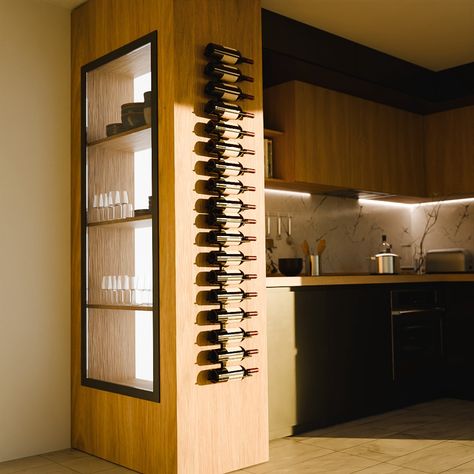 Transform your space with a touch of elegance! 🍷✨ Our sleek wall wine rack not only showcases your favorite bottles but also adds a sophisticated charm to any room. Whether you’re a seasoned collector or just starting your wine journey, this is the perfect blend of style and functionality.🥂 Wine Shelves Wall Modern, Kitchen Wine Wall, Kitchen Wine Storage, Wine Rack Kitchen, Wall Wine Rack, Kitchen Wine Rack, Wine Shelves, Wine Wall, Wine Rack Wall