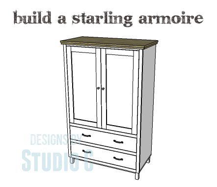 DIY Plans to Build a Starling Armoire I love armoires... They are big, beautiful, and have lots of storage possibilities! The DIY plans to build a Starling armoire feature two drawers and two doors... Remodeling Bedroom, Armoire Furniture, Office Armoire, Remodel Closet, Armoire Diy, Armoire Ikea, Bedroom Remodeling, Remodel Farmhouse, Armoire D'angle