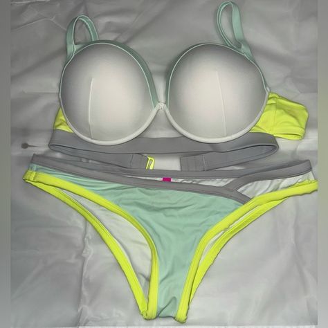 Victoria’s Secret Pushup Bikini 36DD Top/L Bottom Victoria’s Secret, Push Up, Victoria's Secret, Plus Fashion, Fashion Trends, Closet, Fashion Tips, Clothes Design