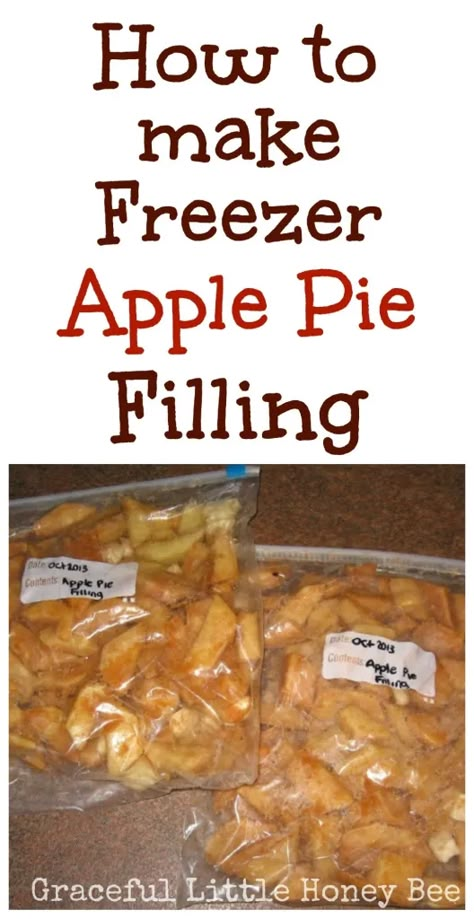 Freezer Apple Pie, Freezer Apple Pie Filling, Resep Makanan Beku, Tarte Vegan, Apple Pie Filling Recipes, Pie Fillings, Homemade Apple Pie Filling, Freezing Apples, Pie Filling Recipes