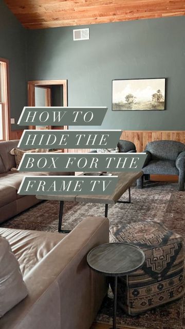 Jennifer Gizzi | Design & DIY on Instagram: "How to hide the One Connect Box in the wall for your Frame TV! We didn’t have room for a console so this was the perfect solution. Full details on Makingprettyspaces.com #frametv" Hidden Tv, Lake Homes, Condo Ideas, Wall Boxes, First Tv, Tv Box, Frame Tv, Tv Wall, Framed Tv