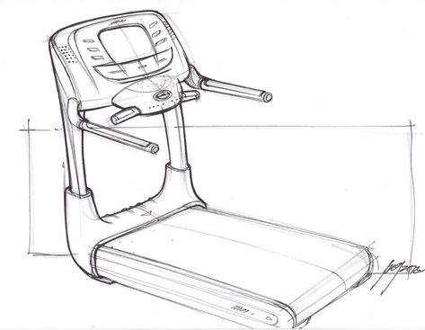 Treadmill Drawing, Treadmill Illustration, Gym Sketch, Gym Drawing, Industrial Sketch, Drawing Equipment, 2d Sketch, Product Drawing, Storyboard Drawing