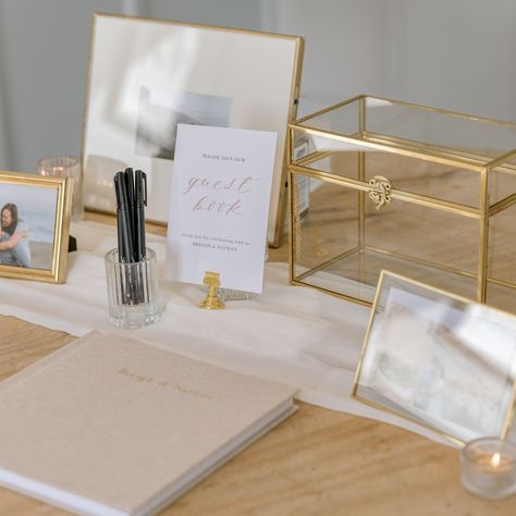 Breigh & Nathan's Wedding — joyfully co. Guestbooks Ideas For Wedding Polaroid, Wedding Guest Entry Table, Polaroid Guest Book Table, Fun Guest Book Ideas, Guest Table Ideas, Guest Book Table Ideas, Guestbooks Ideas For Wedding, Wedding Sign In Table, Wedding Registration Table