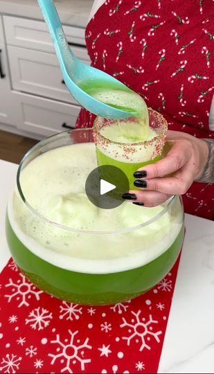 31K views · 118 reactions | The Grinch Punch | The Grinch Punch Jen makes a sweet citrus festive drink for the kids! | By Kiera & Ryan & Danny & Justine | Facebook Spiked Grinch Punch, Tipsy Grinch Punch Recipe, Kids Grinch Punch Recipe, Spicy Sweet Grinch Cocktail, Christine Baranski Grinch, Grinch Punch, Sweet Citrus, Festive Drinks, Grinch