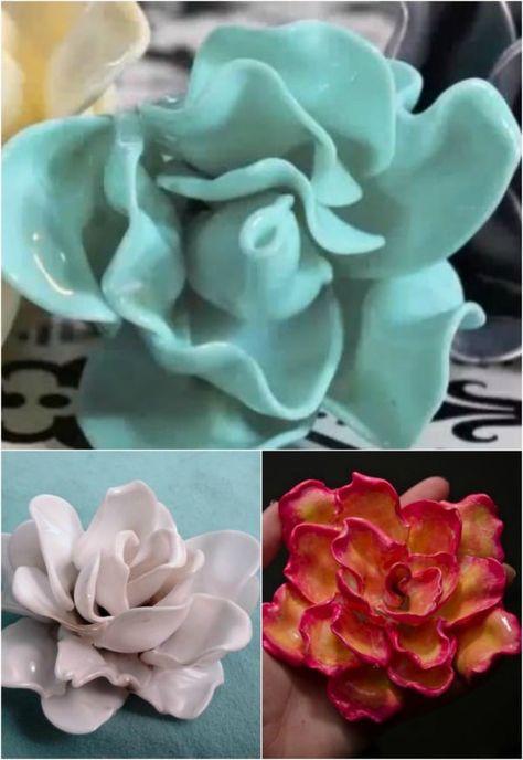 Plastic Spoon Art, Spoons Diy, Plastic Spoon Crafts, Spoon Craft, Candle Diy, Decoration Pieces, How To Make Rose, Plastic Bottle Flowers, Spoon Crafts