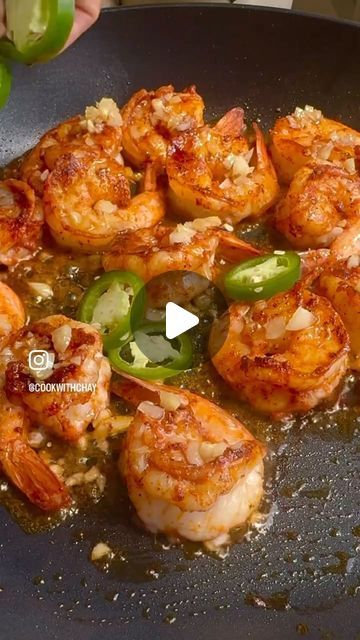 Tasty Tales Haven | Food Page on Instagram: "Turn up the heat with Jalapeño Shrimp in Garlic Butter Sauce! These succulent shrimp are sautéed in a rich garlic butter sauce with a kick of jalapeño, delivering a perfect balance of spice and flavor.🍤🌶️🧄✨

You’ll need:

1. 16 oz shrimp uncooked , cleaned, deveined, tail off
2. 1/2 teaspoon salt , black pepper, garlic powder, cayenne 
3. 1 teaspoon paprika 
4. 2 teaspoon olive oil 
5. 2 tablespoons chopped cilantro 
6. 1 teaspoon chili flakes - less if you don’t want spicy 

Garlic Butter Sauce 
1. 2 tablespoons butter 
2. 3-4 garlic cloves about 2 tablespoons garlic minced
3. 1 jalapeño sliced - less if you don’t want spicy 
4. 1 tablespoon honey 
5. Juice of one lime 

1. Pat dry your shrimp .
2. Using a small knife , cut a slit down the b Spicy Garlic Butter Sauce, Jalapeño Shrimp, Spicy Garlic Shrimp, Fried Shrimp Recipes, Seafood Dish Recipes, Jalapeno Sauce, Pepper Shrimp, Crab Stuffed Shrimp, Jalapeno Recipes