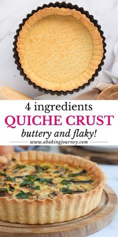 Flaky Quiche Crust Recipe, Quiche Shell Recipe, Pastry Crust Recipe Easy, Easy Crust For Quiche, Savory Short Crust Pastry, Savoury Shortcrust Pastry, Best Quiche Crust Recipe, Pie Crust Quiche Easy, Quiche Recipes Homemade Crust