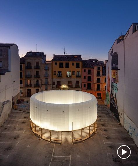 KOGAA's 'circo aéreo' is an inflatable, ring-shaped installation for empty urban spaces Urban Heat Island, Pavilion Design, Pool Bar, Urban Environment, Brno, Urban Spaces, Festival Design, Built Environment, Contemporary Architecture