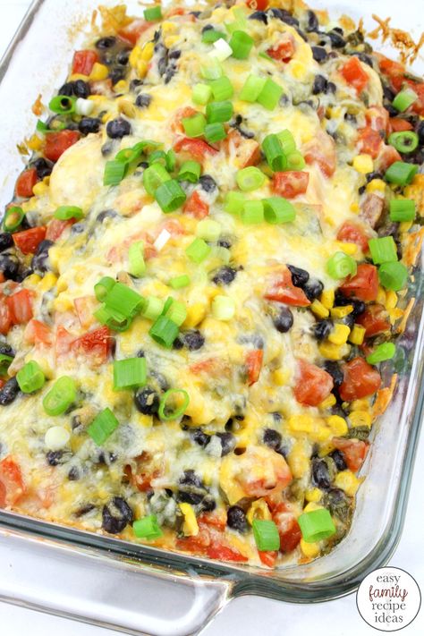 South West Recipes, Southwest Chicken Casserole Recipes, South West Chicken, Southwest Chicken Bowl, Southwest Chicken Bake, Southwest Casserole, Southwest Chicken Casserole, Family Recipe Ideas, Baked Ranch Chicken