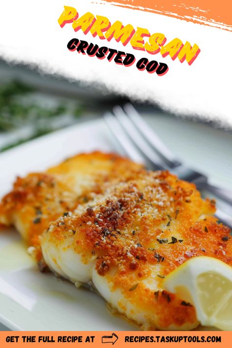 Dive into the flavors of this delightful Parmesan Crusted Cod recipe! Watch as a simple cod fillet transforms into a scrumptious meal coated in a golden, crispy parmesan crust. Perfectly matched with a side salad or steamed veggies. Ideal for a family dinner or a cozy date night. Try it out and let this recipe be your new homemade gourmet discovery! Follow us for more delicious seafood creations. #ParmesanCrustedCod #SeafoodRecipes #EasyDinners Keto Cod Recipes, Recipes For Cod Fillets, Parmesan Crusted Cod Recipes, Cod Parmesan Crusted, Frozen Cod Fillets Recipes, Parm Crusted Cod, Parmesan Cod, Potato Crusted Cod, Panko Parmesan Crusted Cod