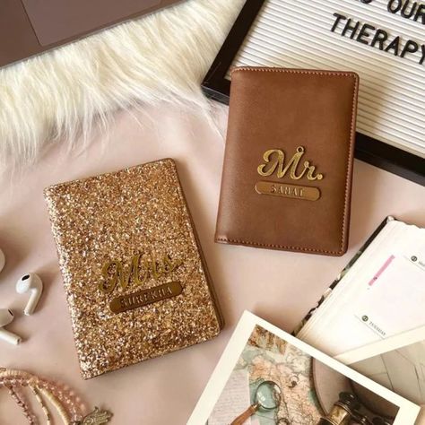 Shine together on your travels with our Personalised Bronze Glitter & Brown Couple Passport Cover! ✨🌎 Tailored to adventurous couples, these covers blend the sparkle of bronze glitter with the elegance of brown, ensuring you both travel in style. Perfect for those who love a touch of glamour on their journey. #GlitterAndGo #TravelWithLove #CoupleTravelGoals #BronzeBeauty #GlamorousGetaways #PersonalizedTravel #ElegantAdventures #SparkleOnTheGo #LoveAndLuggage #JourneyTogether Couple Passport Cover, Couple Passport, Brown Couple, Passport Cover Personalized, Passport Holders, Leather Passport Holder, Stylish Couple, Passport Wallet, Explore Travel