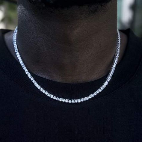 Gold Chains for Men - FREE Shipping | The GLD Shop Diamond Tennis Necklace, Tennis Chain, Mens Engagement, Diamond Chain, Tennis Necklace, Gold Plated Chains, Chains For Men, Tennis Bracelet, Chain Pendants