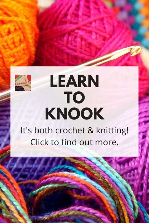 Knooking Tutorial, Loom Knitting For Beginners, Crochet Stitches Free, Loom Knitting Patterns, I Cord, Crochet Stitches For Beginners, Crochet Instructions, Crochet Stitches Tutorial, Knitting Tutorial