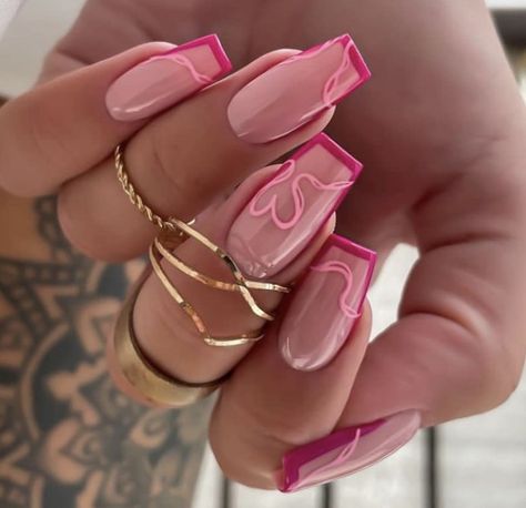 Simple Gel Nails, Girly Acrylic Nails, Work Nails, Classy Acrylic Nails, Nails 2024, Pink Acrylic Nails, Square Acrylic Nails, Pretty Acrylic Nails, Chic Nails