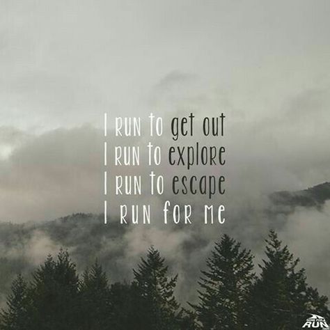 I run to get out. I run to explore. I run to escape. I run for me. Reasons why I run. Running inspiration. Running motivation. Running quotes. Why I Run, I Love To Run, Love Run, Running Quotes, Running Inspiration, Run Happy, Keep Running, Fitness Bodybuilding, Running Tips