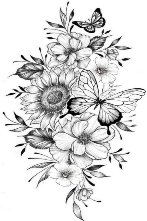 Tattoo Jesus, Butterfly With Flowers Tattoo, Kids Tattoo, 42 Tattoo, Arm Sleeve Tattoos For Women, Floral Thigh Tattoos, Flower Thigh Tattoos, Tattoos Infinity, Tattoos For Women Half Sleeve