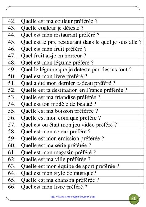 200 questions pour votre meilleure amie Questionnaire Couple, Question Couple, 200 Questions, French Worksheets, 100 Questions, Couple Questions, Love Challenge, French Lessons, Teaching French