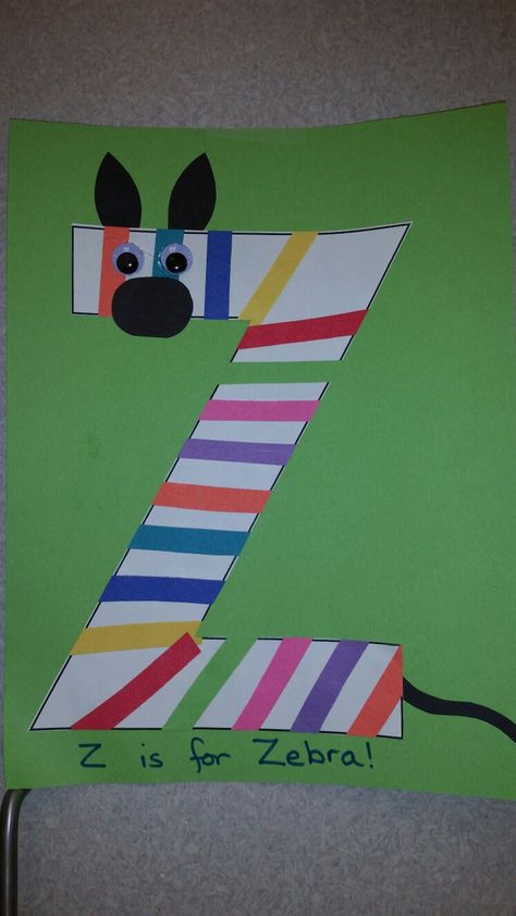 Z is for zebra Z Is For Craft Preschool, Preschool Letter Z Crafts, Z Is For, Letter Z Crafts For Preschoolers, Shapes Preschool Crafts, Paper Airplane Game, Letter Z Crafts, Shape Activities, Shape Activities Preschool