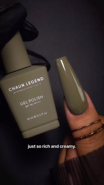 Chaun Legend Nails on Instagram: "🤎NEW FALL BUNDLES!🍂 I know it’s not even Sept 1st but I couldn’t wait ya’ll!👀 I put together 2 Fall Bundles with some of my favorite shades and they’re LIVE NOW!🤎  🗣️Comment “EARTHY” and I’ll send you the link to this “Chaun’s Earthy Faves” Bundle so you can shop + save some coin!🤑  Hurry ya’ll!Limited time only!⏱️" Khaki Gel Nails, Square Fall Nail Ideas, Matte Olive Green Nail Ideas, Solid Nail Color Ideas Fall, Fall Green Nail Colors, Chaun Legend Nails, Fall Mani Pedi, Fall Nails Solid Color, Simple Fall Nails Square