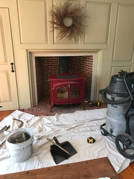 Enamel Wood Stove, Vermont Castings Wood Stove, Vermont Castings, Cabin Living Room, Cabin Living, Stove Fireplace, Fireplace Ideas, Red House, House Remodel