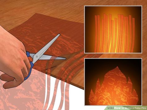 How to Make a Fake Fire: 13 Steps (with Pictures) - wikiHow Fake Campfire, Everest Vbs, Halloween Prom, Fake Fire, Fire Crafts, Paper Fire, Fiery Furnace, Vbs Themes, Burning Bush