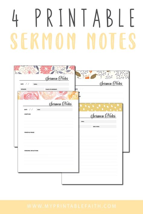 How To Take Sermon Notes, Prayer Binder Ideas, Date Topics, Faith Scripture, Womens Bible Study, Sermon Notes, Christian Resources, Bible Notes, Christian Printables