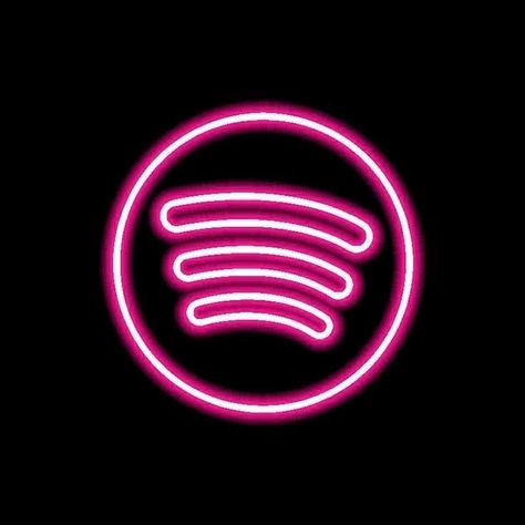 Neon Pink Icons For Apps, Neon Pink App Icons Aesthetic, Neon Iphone Icons, Neon Icons Aesthetic, Spotify Icon Pink, Phone Astethic, Spotify Logo Aesthetic, Logo Spotify, Pink Neon Wallpaper