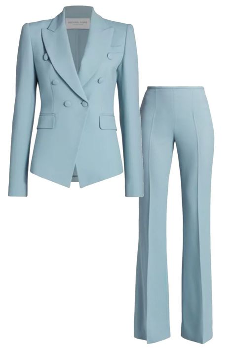 Suits and separates are beautiful the day of and offer more versatility to re-wear after. So whether you have opted for a courthouse wedding and want to keep the look modern, or you simply feel more like you in a suit, check out our favorite options, below. #suits #separates #weddings #weddingsuit #fashion #womenssuit #luxury #designerclothing #gucci #alexandermcqueen #weddingfashion #verytandc Pants Suits For Women Chic, Dress Over Pants, Women Suits Wedding, Shoplook Outfits, Skirt Suit Set, Woman Suit Fashion, Pantsuits For Women, Classy Work Outfits, Stylish Wedding