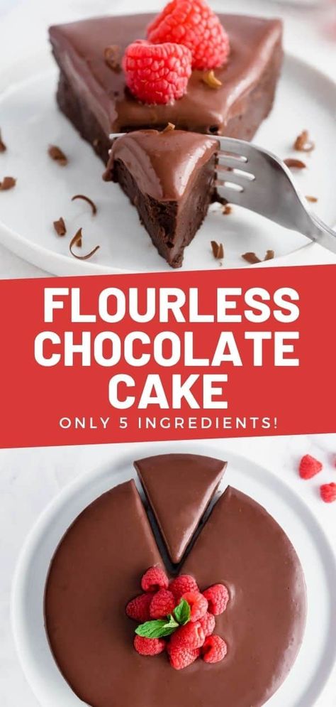 Easy But Impressive Desserts, Flourless Dessert Recipes, Best Flourless Chocolate Cake, Gluten Free Chocolate Desserts, Chocolate Cake With Chocolate Ganache, Flourless Chocolate Torte, Easy Impressive Dessert, Flourless Desserts, Clean Treats