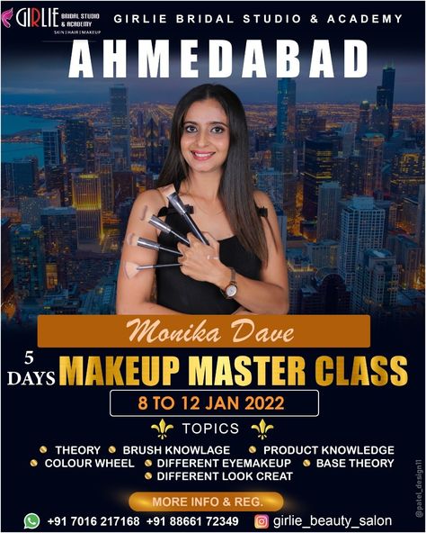 Latest design poster Master Class Poster Design, Class Poster Design, Class Poster, Makeup Course, Day Makeup, Instagram Editing, Master Class, Beauty Salon, New Design