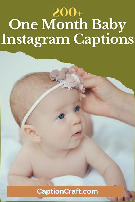 Celebrate your little one's first month with these adorable Instagram captions! From cute and cuddly moments to milestone achievements, these captions capture the joy and wonder of your newborn's first month. Share the love and joy with friends and family as you cherish every precious moment. Find the perfect caption to express your happiness and love for your baby. #NewbornCaptions #OneMonthOldBaby #BabyMilestone #ParenthoodJoys #NewParentLife 1 Month Milestone Caption, Monthly Milestone Captions, One Month Old Baby Captions, Baby Instagram Captions, 2 Month Baby Milestones, One Month Pictures, One Month Milestones, Three Month Baby, Happy One Month