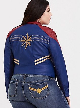 Marvel Jacket, Captain Marvel Costume, Marvel Shoes, Jacket Diy, Pink Denim Jacket, Marvel Costumes, Jacket For Girls, Everyday Cosplay, Womens Moto Jacket