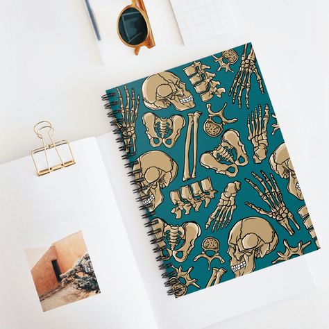 Anatomy Skull Bones Skeleton Orthopedic Notebook for Future Doctors, Nurse in the Making Medical Binder, Med School Student Graduation Gift by LifeScienceForLife on Etsy Doctor Journal, Nurse In The Making, Med School Student, Med Student Gift, Medical Binder, Skull Bones, Great Graduation Gifts, Future Doctor, Pre Med