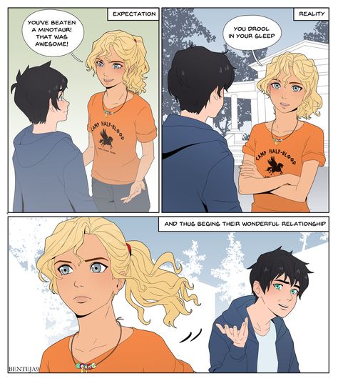 Percy Jackson Annabeth Chase, Percy Jackson Comics, Percy Jackson Head Canon, Percy And Annabeth, Percy Jackson Quotes, Percy Jackson Fan Art, Magnus Chase, Percy Jackson Characters, Percy Jackson Memes