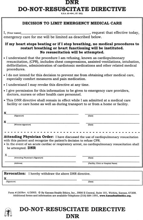 Kansas Do Not Resuscitate Form Download the free Printable Basic Do Not Resuscitate Blank Form Template in Microsoft Word to be used as a sales contract between two parties. Medical Consent Form Children, Power Of Attorney Form, Medical Binder, Estate Planning Checklist, Last Will And Testament, Legal Forms, Will And Testament, Power Of Attorney, Emergency Care