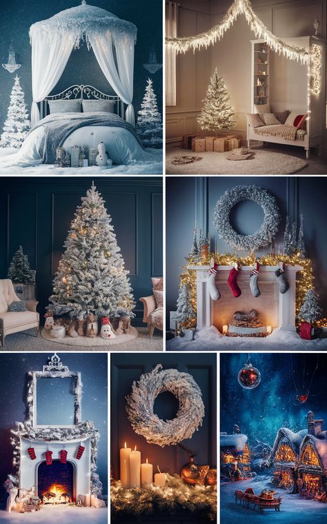 festive bedroom decorations, holiday bedroom setup, cozy Christmas room decor, holiday bedroom inspiration Holiday Bedroom Ideas, Festive Bedding, Christmas Bedroom Decor Ideas, Christmas Bedroom Decor, Cozy Holiday Decor, Holiday Bedroom, Winter Bedroom, Holiday Room, Christmas Decorations Bedroom