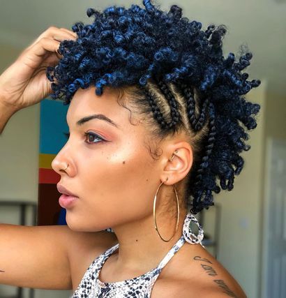 Curly Mohawk Hairstyles, Braided Mohawk Hairstyles, Curly Mohawk, Side Swept Hairstyles, Mohawk Braid, Mohawk Hairstyles, Haircuts For Curly Hair, Texturizer On Natural Hair, Hair Appointment