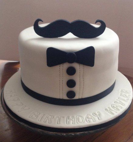 Maybe as the groom's cake Fondant Man, Moustache Cake, Mustache Cake, Mini Torte, Fathers Day Cake, Birthday Cakes For Men, Cakes For Men, Just Cakes, Grooms Cake