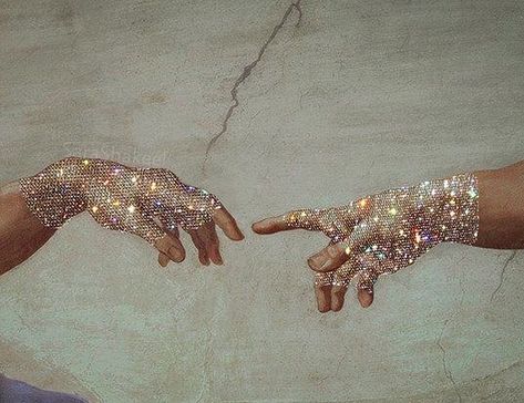 Sara Shakeel na Instagramie: „Creation of Crystals 💎✨ . . . CollageArt SaraShakeel Original Painting “Creation of Adam” - #michealangelo . . . #art #artwork…” We Heart It, Lost, Glitter, Instagram, Art