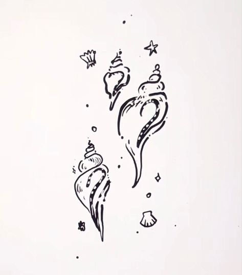 Mermaid Core Tattoo, Angel Number Drawing, Tattoo Ideas Beach Theme, Whimsical Ocean Tattoo, Angel Number 222 Tattoo, Jelly Fish Henna Tattoo, Jelly Fish Tattoo Simple, Seashell Tattoo Design, Sea Angel Tattoo