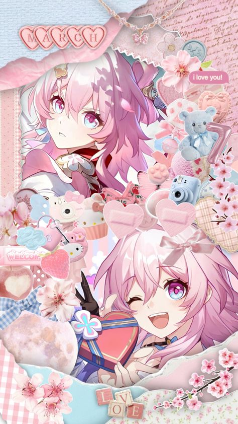 March 7th Wallpaper, Honkai Wallpaper, Pjsk Wallpaper, Astral Express, March 7th, Wallpaper Project, Pink Day, Cute App, March 7